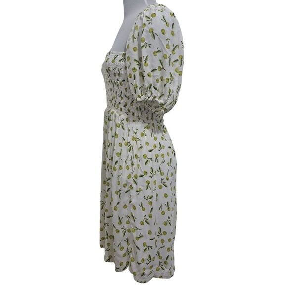 Anthropologie Seafolly Puff Sleeve Smocked Boho Dress Medium Multi-Color - Picture 5 of 14